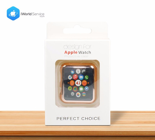 Case Vidrio Templado Apple Watch 42 Mm Pantalla Completa