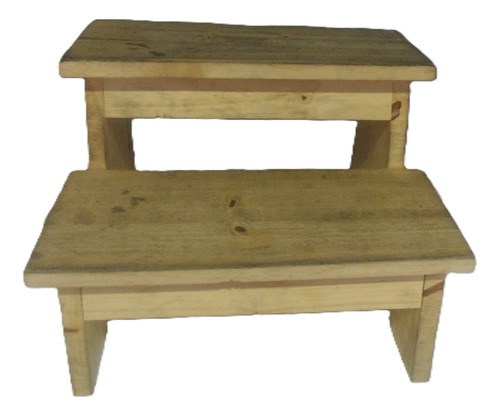 Banqueta Escalera Madera Pino 24 Cm - Ideal Para Tu Hogar Madera Pino (Usado)