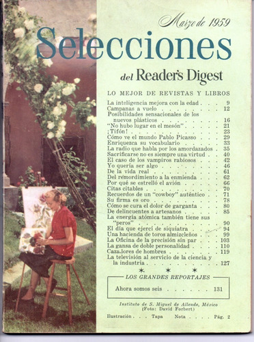 Selecciones Del Reader´s Digest Nº220 Marzo 1959