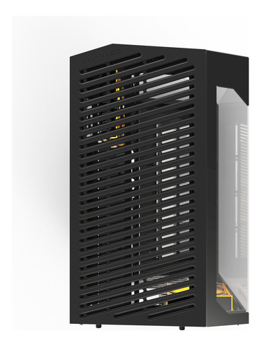 Gabinete Darkflash Dy470 Atx Lujo Vista 330° Con 4 Fans Argb Negro
