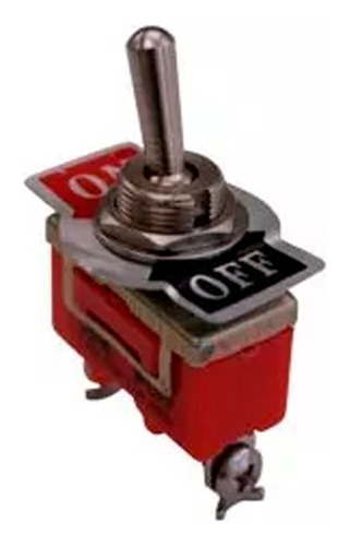 Switche 2 Pin On/off 20a/125v  Base Roja Paq. 2 Pcs