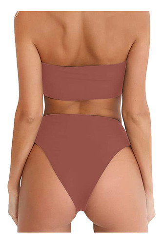 Bikini Con Hebilla Sólida A La Moda, Acolchado, Para Mujer,