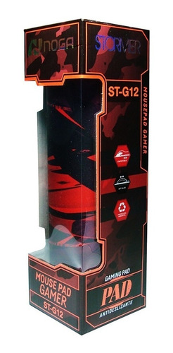 Imagen 5 de 6 de Mouse Pad gamer Noga ST-G12 Stormer de goma 28cm x 75cm x 0.3cm rojo/negro