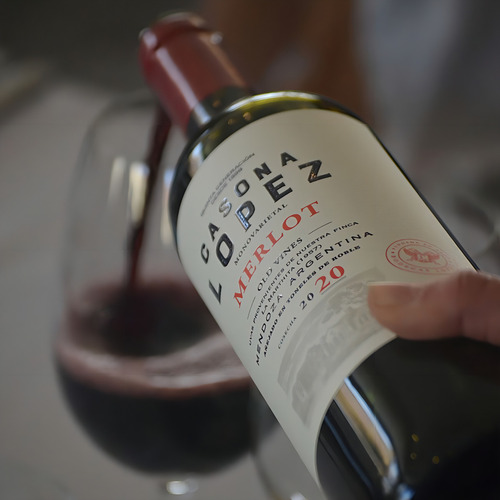Vino Tinto Casona López Merlot 750ml Argentina Caja X6u