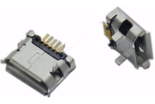Imagem 5 de 5 de Conector Carga Micro Usb V8-5 Pinos / Cel. Tabl /26 - 5 Pçs