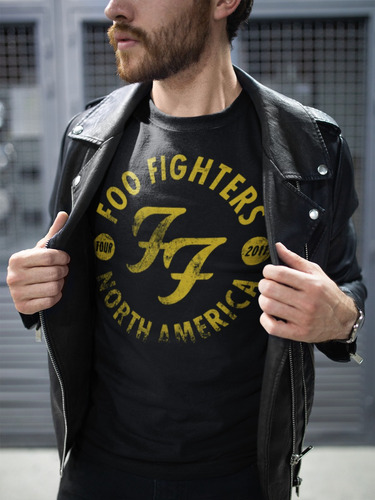 Camiseta Banda Rock Foo Fighters Tour America