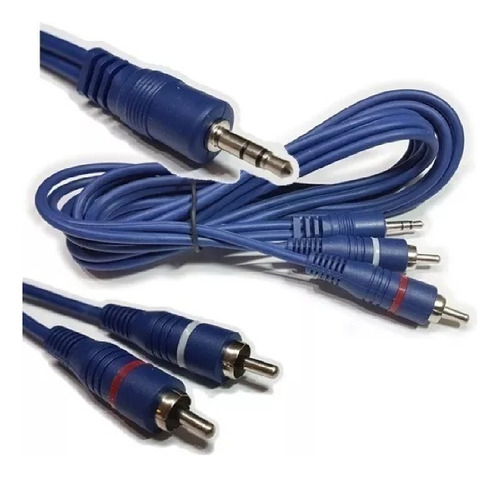 Cable Miniplug 3.5 Stereo Macho A Rca 0.90 Cm 0.9 Mts 1 Mts