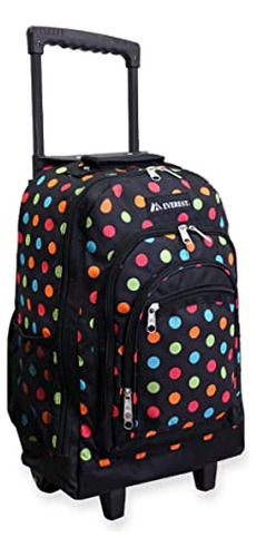 Mochila Con Ruedas Everest Con Patrón, Polkadot, Talla Única