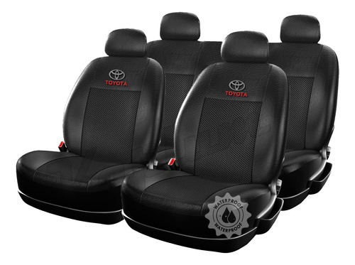 Funda Asiento A Medida Cuero Hilux 2005 Al 2019 A/tras 1/3