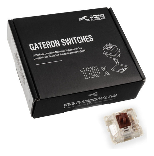 Switches Para Teclados Mecánicos Glorious Gateron Marrón (12