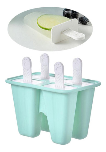 5 Paletas De Pastel Molde Para Paletas De 4 Celdas Verde