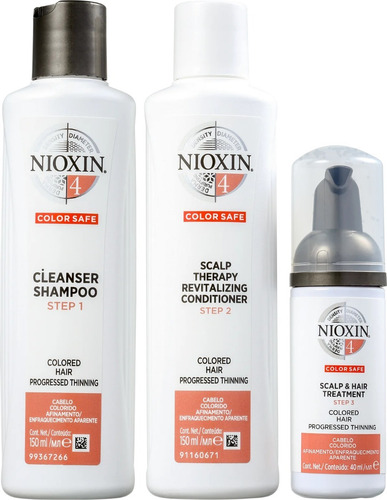 Imagem 1 de 6 de Nioxin System 4 Small Shampoo (3 Produtos) Kit 