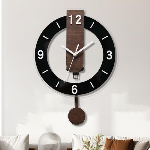 Relógio De Parede Com Pêndulo, Decoração Para Preto