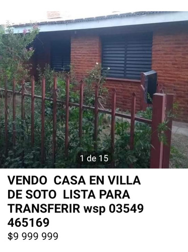 Leer Bien..urgente Vendo Casa En  Villa De Soto Cordoba