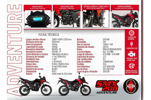 Gilera Smx 200 Adventure Nueva V. López