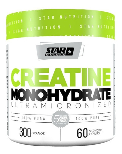 Star Nutrition Creatine Monohydrate En Pote De 300 Grs. Sin sabor