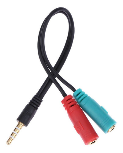 Imagen 1 de 6 de Adaptador Auricular Ps4 Microfono Audio Plug 3.5 A 2 Hembras