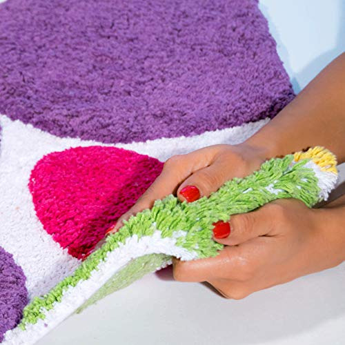 Alfombra De Baño Multicolor Arcoíris 61 X 91 Cm