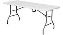 Comprar Mesa Plegable Blanco 180cm, Jardín, Terrazas, Camping