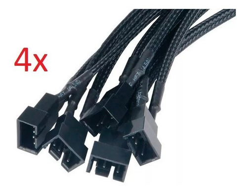 Imagem 4 de 5 de Cabo Adaptador Fan Cooler 4 Pinos Pwm Conector Placa Mãe Rpm