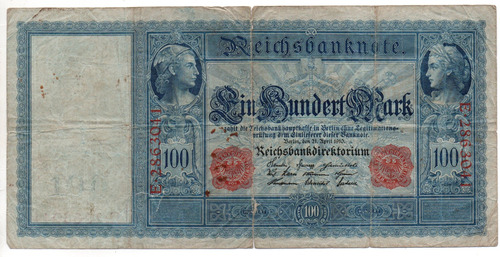 Alemania Imperio Billete 100 Marcos Año 1910 P#42