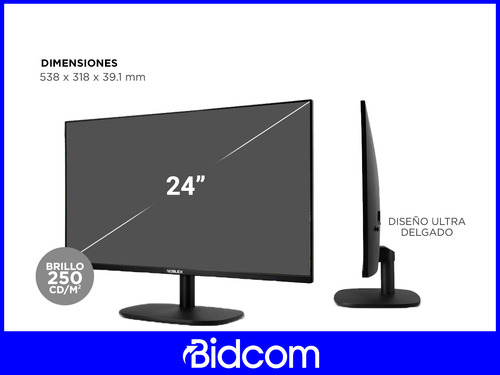 Monitor Led Noblex Mk24x7100pi 23.8 Full Hd Va Antiglare Color Negro