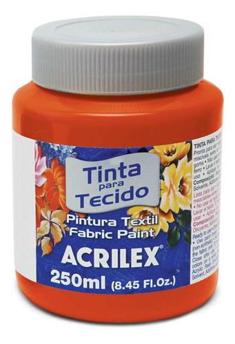 Tinta Tecido Fosca 250ml Vermelho Fogo