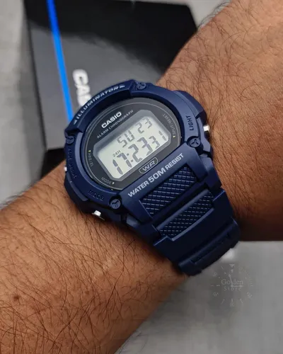 Reloj Casio W-219h-2av Azul Deportivo Digital Resistente Agu