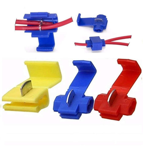 Imagem 1 de 10 de Kit 100 Conector Elétrico Derivação Emenda Cabo Fios Taplink
