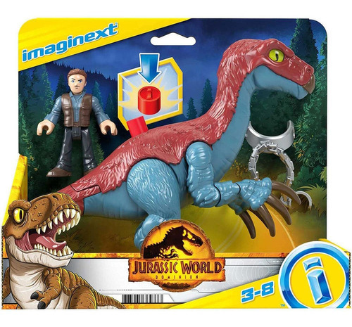 Fisherprice Jurassic World Dinosaurio Therizinosaurus Y Owen