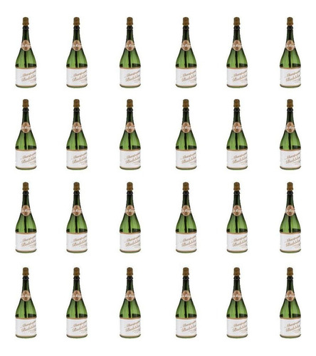 24 Unids Mini Botellas De Burbujas De Champagne Cumpleaños