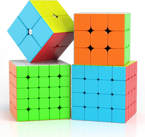 Cubos Rubik / Pack 4 Cubos Tipo 2x2, 3x3, 4x4, 5x5