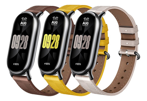 3 Correas Originales Para Xiaomi Mi Band 8 Fashion Leather