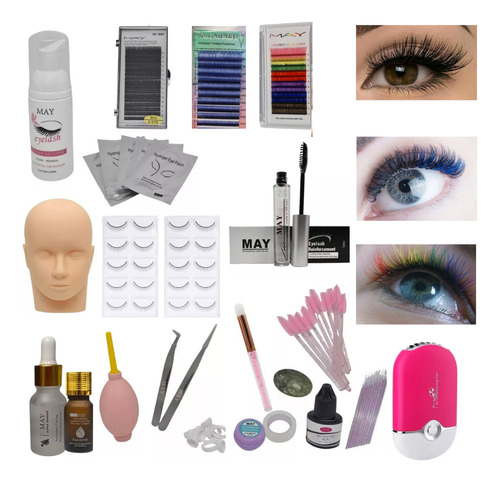 Kit Profesional Lashista Pestañas Mink + Bicolor + Arcoliris