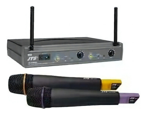 Microfonos Inalamb Jts Us8002d-mh750 Set X 2 Para Cantar Color Negro