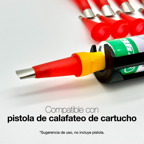 Kit Boquillas Aplicador Calafateo Metal Acero Inoxidable 20u