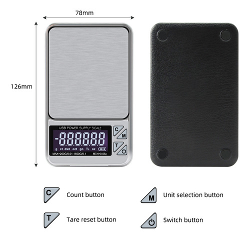 Báscula De Joyería De Alta Precisión, Pantalla Lcd Digital D