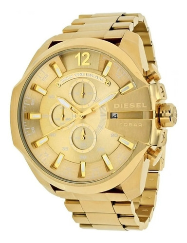 Reloj Diesel Hombre Dz4360 Nuevo Original Mega Chief Gold