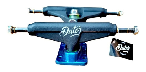 Imagen 2 de 4 de Trucks Para Skate Dater Full Color Negro Azul 139mm