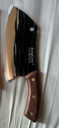 Hacha Cuchillo Cocina Acero Inox Chef Gastronomía Asado Negro /marrón