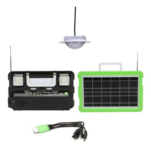 Kit Solar Camping Luces Led Fm Radio Mp3