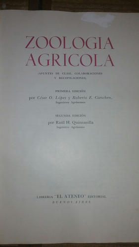 Zoología Agrícola Raul H. Quintanilla
