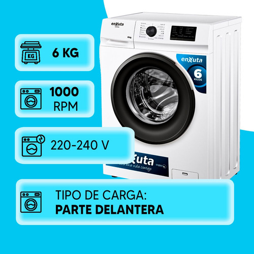 Lavarropas Digital Enxuta Lenx 1665 6kg Carga Frontal