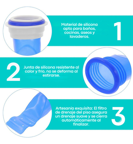4 Valve Anti-olores E Insectos Filter Suelo Drenage Tapon