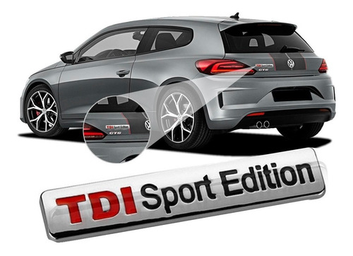 Insignia Tdi Sport Edition De Metal Vw Autoadhesiva Ing 15