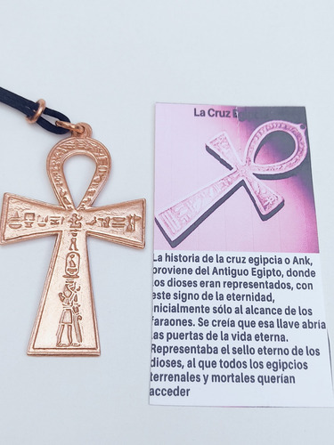 Imagen 4 de 6 de Cruz Egipcia De Cobre 99.99% Hecha A Manoartesanía Chilena