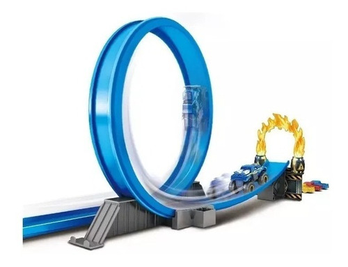 Pista Loop Con Lanzador Y Camioneta 4x4 Compatible Hw Color Unico