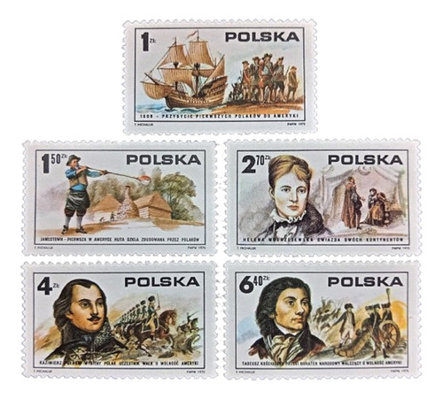 Polonia, Serie Sc 2117-2121 Viaje Al Polo 1975 Mint L18574