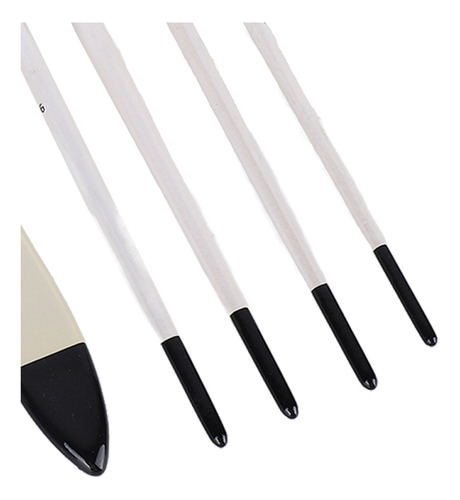 10 Brochas Para Pintura Al Óleo, Varilla Blanca, Lana De Nai