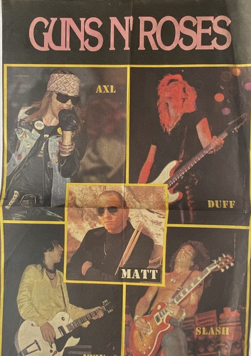 Guns N'roses, Clipping Poster Rock, R07cr06